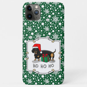 Case-Mate iPhone Case Noël Père Noël Dachshund (S noir & tan) mignonne