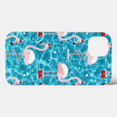 Coques Case-Mate iPhone Noël père Noël flamant (Verso (horizontal))