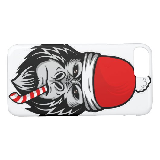 Coques Case-Mate iPhone Noël père Noël gorilla (Dos (Horizontal))