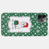 Coques Case-Mate iPhone Noël Père Noël West Highland White Terrier Westie (Dos (Horizontal))