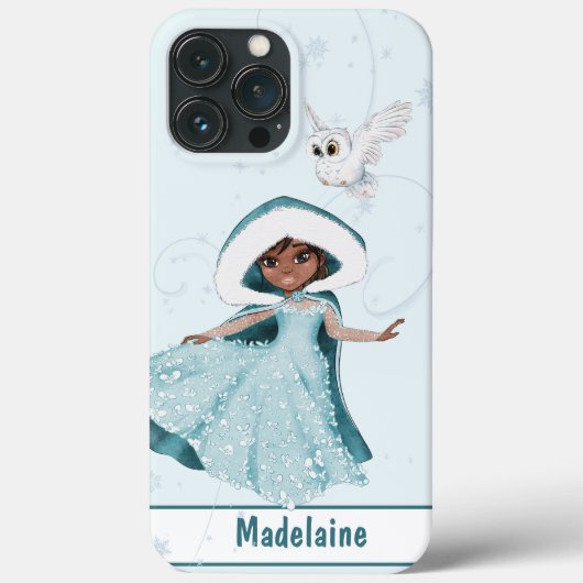 Coques Case-Mate iPhone Noël Princesse Cheveux foncé Enchantée Chouette Fi (Verso)