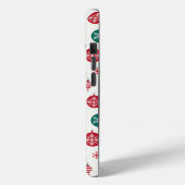 Coques Case-Mate iPhone Noël Red Green Bells Baubles Flèche de neige (Verso / Gauche)