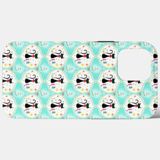 Coques Case-Mate iPhone Noël rétro Siamese Chat Ogee (Verso (horizontal))