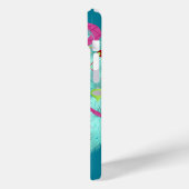 Coques Case-Mate iPhone Noël rétro turquoise Wreath (Verso / Gauche)