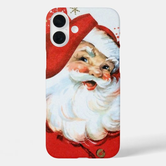 Coques Case-Mate iPhone Noël rétro vintage Père Noël (Verso)