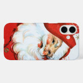 Coques Case-Mate iPhone Noël rétro vintage Père Noël (Verso (horizontal))