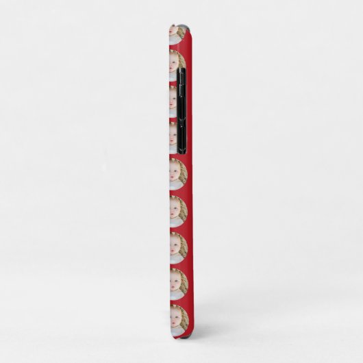 Coques Case-Mate iPhone Noël rouge Anniversaire photo personnalisée (Dos/Gauche)