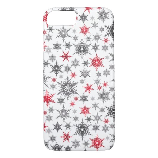 Coques Case-Mate iPhone Noël, rouge, blanc, flocons de neige, hiver, Nouve (Dos)