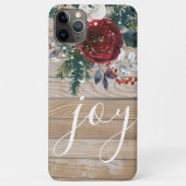 Coques Case-Mate iPhone Noël rustique Joie Floral Bois (Dos)