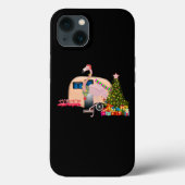 Coques Case-Mate iPhone noël santa claus flamingo - Père Noël rose (Verso)