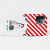 Coques Case-Mate iPhone Noël Santa Hat Sibérien Husky (argent) mignonne (Dos (Horizontal))