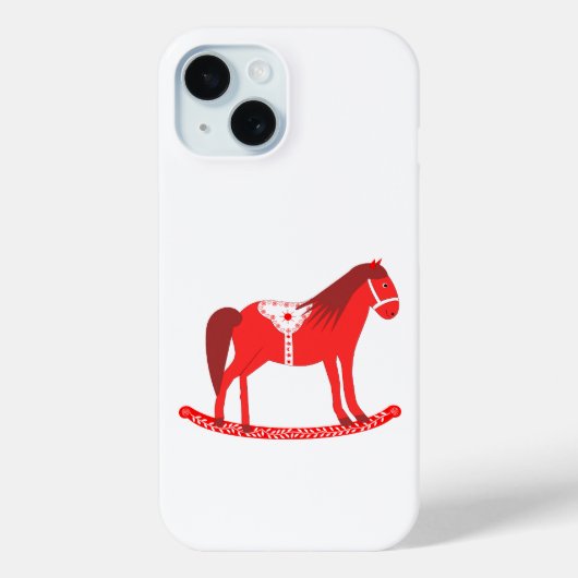 Coques Case-Mate iPhone Noël scandinave Cheval Rocking (Verso)