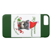 Coques Case-Mate iPhone Noël Schnauzer miniature (Dos (Horizontal))
