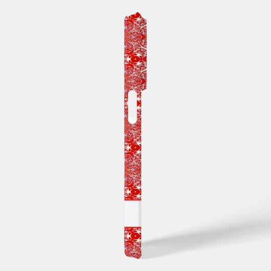 Coques Case-Mate iPhone Noël Snowflake Star Motif personnalisé rouge (Verso / Droite)
