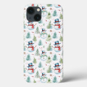 Coques Case-Mate iPhone Noël Snowmen sans fil Motif (Verso)
