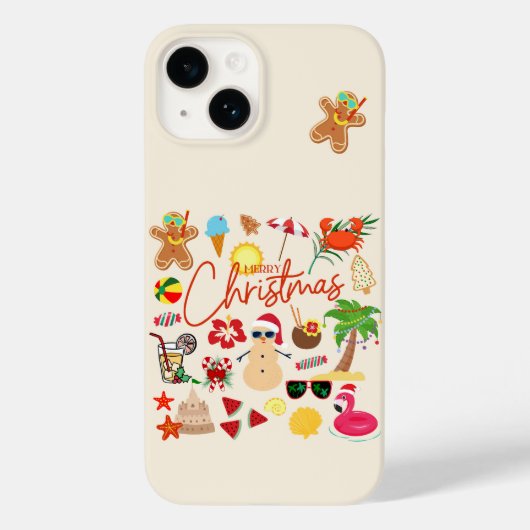 Coques Case-Mate iPhone Noël tropical (Verso)