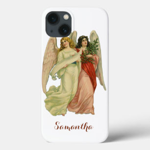 Coques Pour iPhone Noël vintage, Ange découpé victorien antique