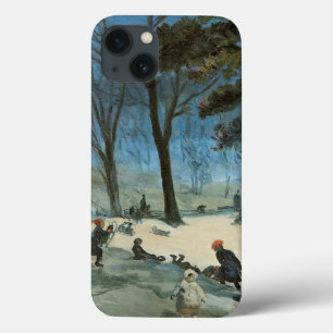 Etui iPhone Case-Mate Noël Vintage, Central Park en hiver Glackens