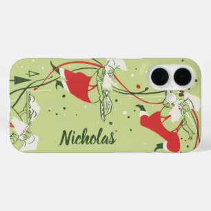 Coques iPhone 16 Noël vintage, Père Noël chef avec dîner