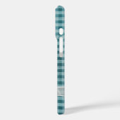 Coques Case-Mate iPhone Nœud blanc transparent sur vichy (Verso / Gauche)