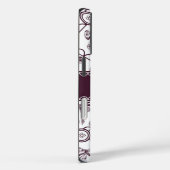 Coques Case-Mate iPhone Nœud bordeaux coquette (Verso / Droite)