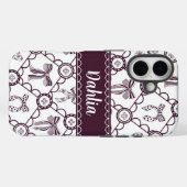 Coques Case-Mate iPhone Nœud bordeaux coquette (Verso (horizontal))
