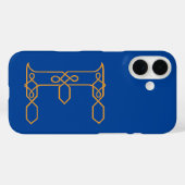 Coques Case-Mate iPhone Noeud celtique Personnalisé E (Verso (horizontal))