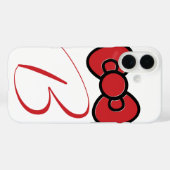 Coques Case-Mate iPhone Nœud Rouge Mignon Fantaisiste (Verso (horizontal))