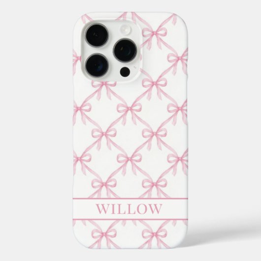 Coques Case-Mate iPhone Nœuds à l'aquarelle Coquette Rose (Verso)