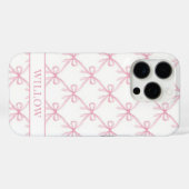 Coques Case-Mate iPhone Nœuds à l'aquarelle Coquette Rose (Verso (horizontal))