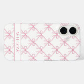 Coques Case-Mate iPhone Nœuds à l'aquarelle Coquette Rose (Verso (horizontal))