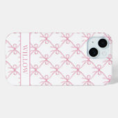 Coques Case-Mate iPhone Nœuds à l'aquarelle Coquette Rose (Verso (horizontal))