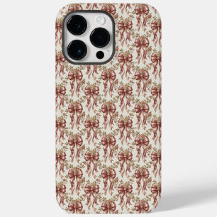Coque Pour Pour iPhone 14 Pro Max Nœuds Baroques Roses Élégants Coquette Rose Floral