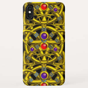 ETUI iPhone Case-Mate NOEUDS CELTIQUES D'OR ABSTRAITS AVEC PIERRES COLOR