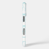 Coques Case-Mate iPhone Nœuds Coquette Aqua Monogrammés (Verso / Droite)