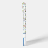 Coques Case-Mate iPhone Nœuds Coquette Bleus Avec Fleurs Monogrammées  (Verso / Gauche)