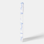 Coques Case-Mate iPhone Nœuds Coquette Bleus Monogrammés (Verso / Droite)