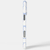 Coques Case-Mate iPhone Nœuds Coquette Bleus Monogrammés (Verso / Droite)