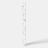 Coques Case-Mate iPhone Nœuds Coquette Bleus Monogrammes Rayés (Verso / Gauche)