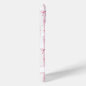 Coques Case-Mate iPhone Nœuds Coquette Rayés Rose Élégants Monogrammés (Verso / Droite)