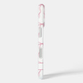 Coques Case-Mate iPhone Nœuds Coquette Rose Monogrammés (Verso / Droite)