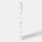 Coques Case-Mate iPhone Nœuds Coquette Rose Monogrammés (Verso / Droite)