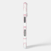 Coques Case-Mate iPhone Nœuds Coquette Rose Monogrammés (Verso / Droite)