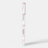 Coques Case-Mate iPhone Nœuds Coquette Rose Monogrammés (Verso / Droite)