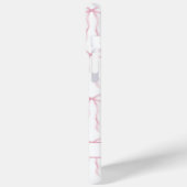 Coques Case-Mate iPhone Nœuds Coquette Rose Monogrammés (Verso / Gauche)