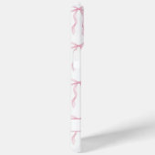 Coques Case-Mate iPhone Nœuds Coquette Rose Monogrammés (Verso / Droite)