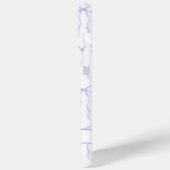 Coques Case-Mate iPhone Nœuds Coquette Violets Monogrammés (Verso / Gauche)