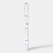 Coques Case-Mate iPhone Nœuds Coquette Violets Monogrammés (Verso / Gauche)