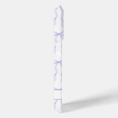 Coques Case-Mate iPhone Nœuds Coquette Violets Monogrammés (Verso / Droite)