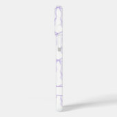 Coques Case-Mate iPhone Nœuds Coquette Violets Monogrammés (Verso / Gauche)